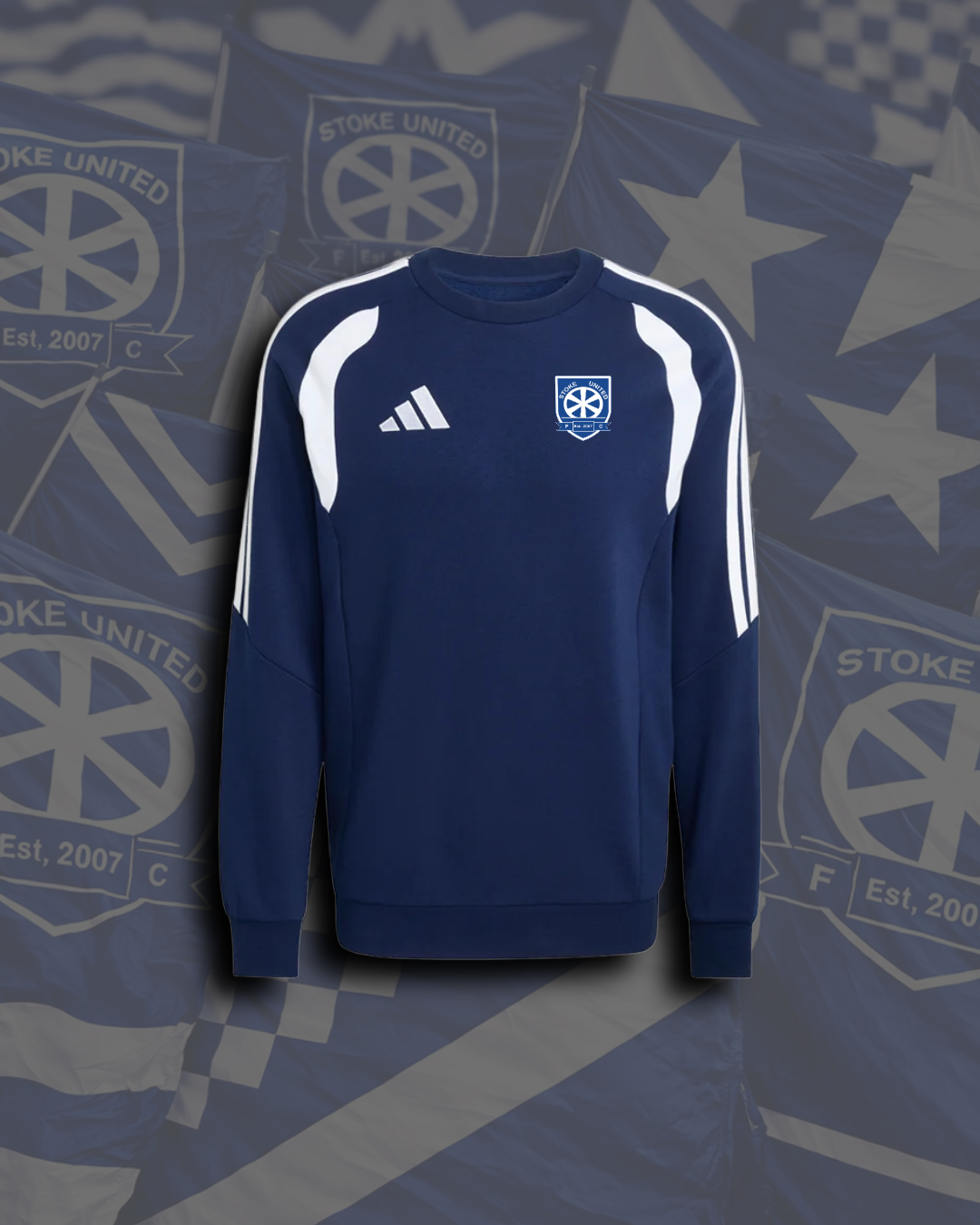 Stoke Utd Coaches Cotton Sweatshirt